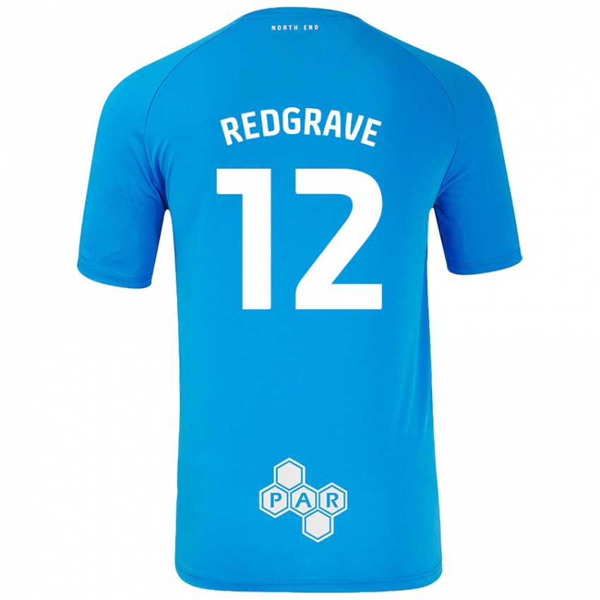 Niño Camiseta Jodie Redgrave #12 Azul Cielo 2ª Equipación 2024/25 La Camisa Argentina