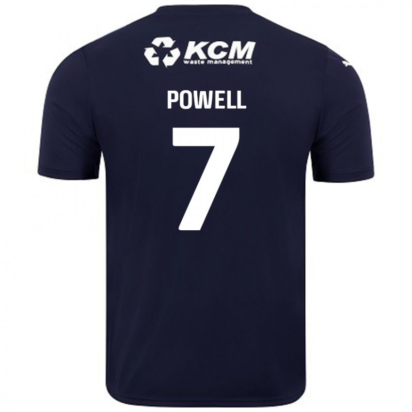 Niño Camiseta Joe Powell #7 Azul Marino 2ª Equipación 2024/25 La Camisa Argentina