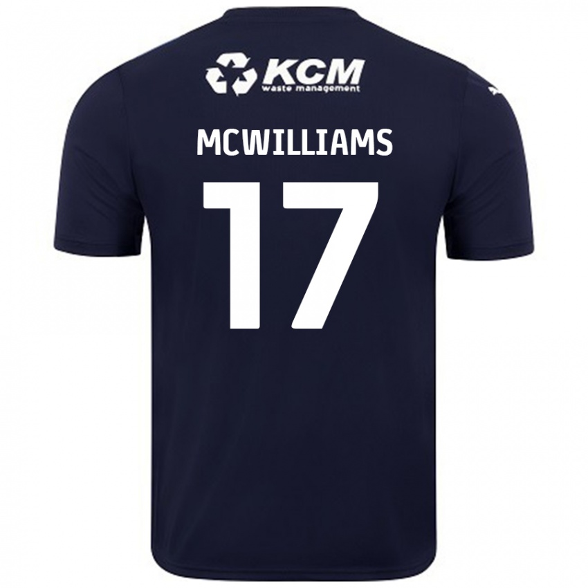 Niño Camiseta Shaun Mcwilliams #17 Azul Marino 2ª Equipación 2024/25 La Camisa Argentina