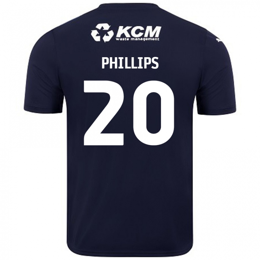 Niño Camiseta Dillon Phillips #20 Azul Marino 2ª Equipación 2024/25 La Camisa Argentina