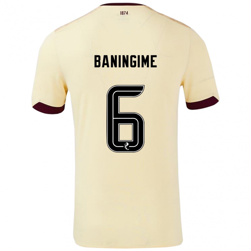 Niño Camiseta Beni Baningime #6 Crema Burdeos 2ª Equipación 2024/25 La Camisa Argentina