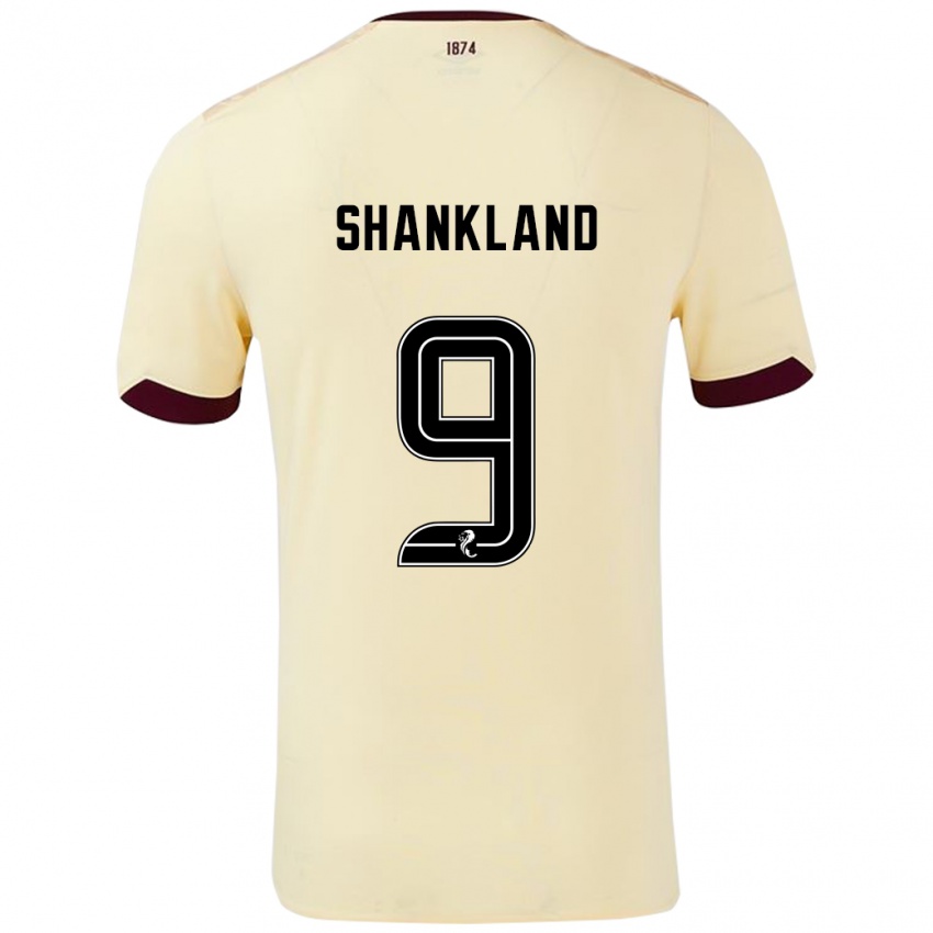 Niño Camiseta Lawrence Shankland #9 Crema Burdeos 2ª Equipación 2024/25 La Camisa Argentina