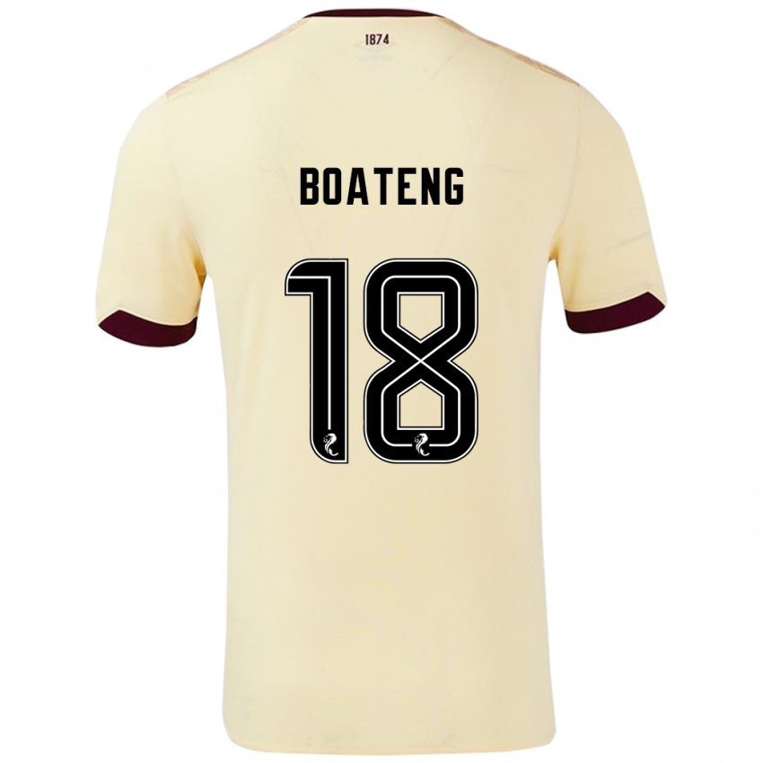 Niño Camiseta Malachi Boateng #18 Crema Burdeos 2ª Equipación 2024/25 La Camisa Argentina