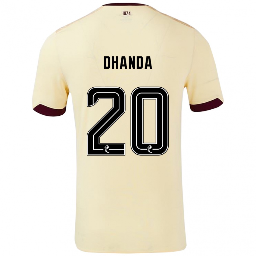 Niño Camiseta Yan Dhanda #20 Crema Burdeos 2ª Equipación 2024/25 La Camisa Argentina