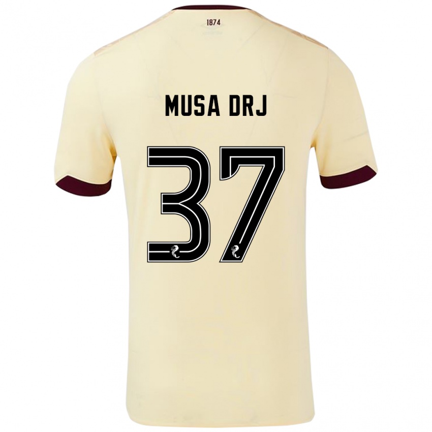 Niño Camiseta Musa Drammeh #37 Crema Burdeos 2ª Equipación 2024/25 La Camisa Argentina