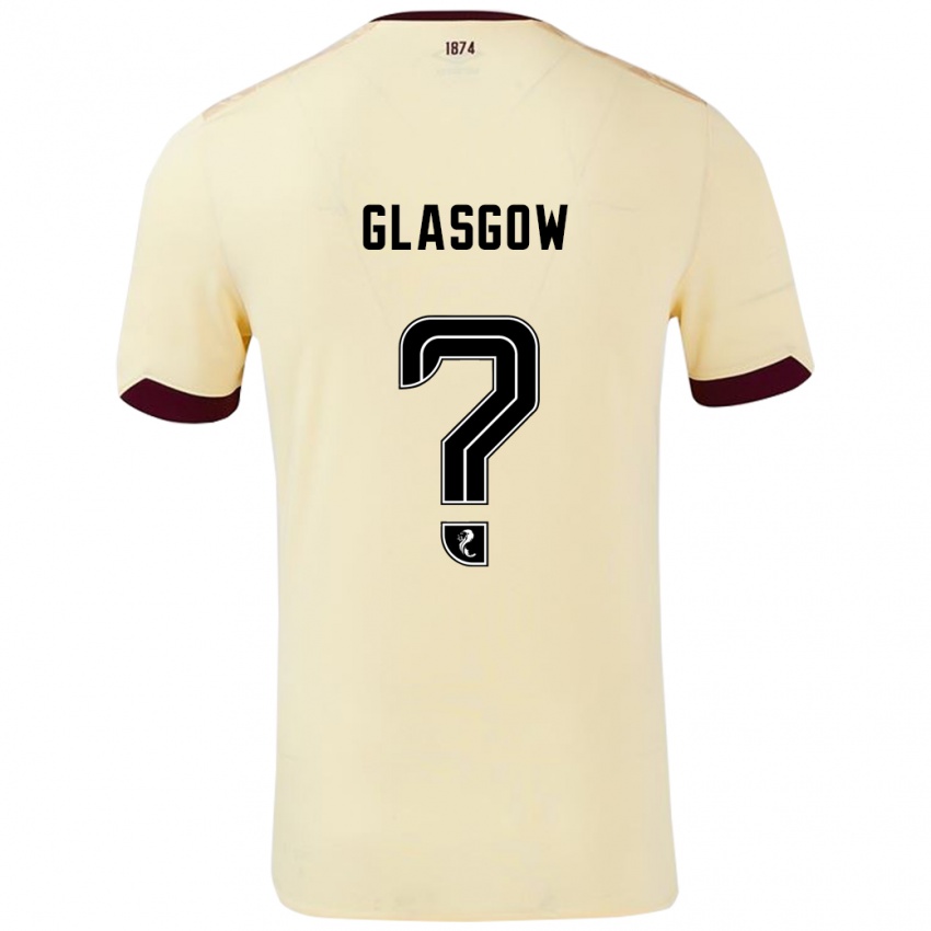 Niño Camiseta Euan Glasgow #0 Crema Burdeos 2ª Equipación 2024/25 La Camisa Argentina