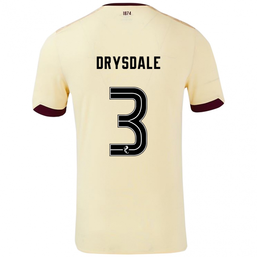 Niño Camiseta Ethan Drysdale #3 Crema Burdeos 2ª Equipación 2024/25 La Camisa Argentina