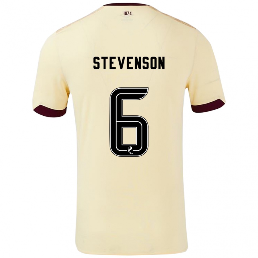 Niño Camiseta Gus Stevenson #6 Crema Burdeos 2ª Equipación 2024/25 La Camisa Argentina