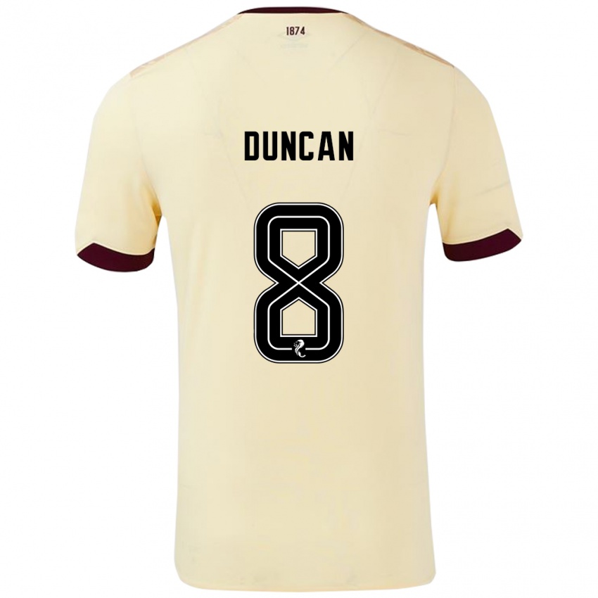 Niño Camiseta Ryan Duncan #8 Crema Burdeos 2ª Equipación 2024/25 La Camisa Argentina