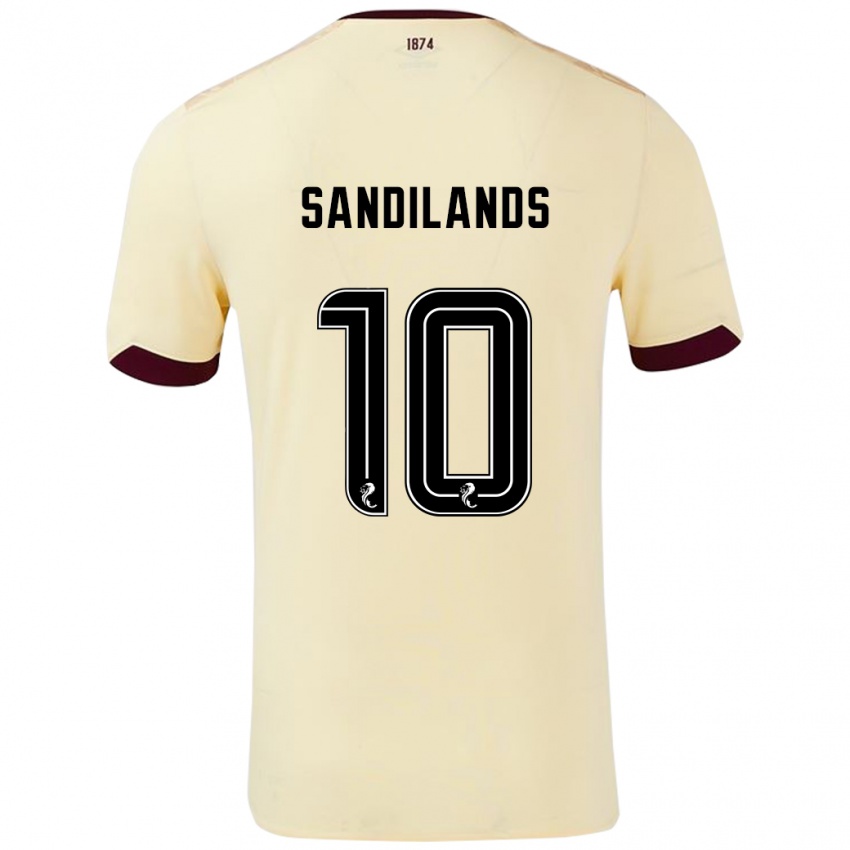 Niño Camiseta Callum Sandilands #10 Crema Burdeos 2ª Equipación 2024/25 La Camisa Argentina