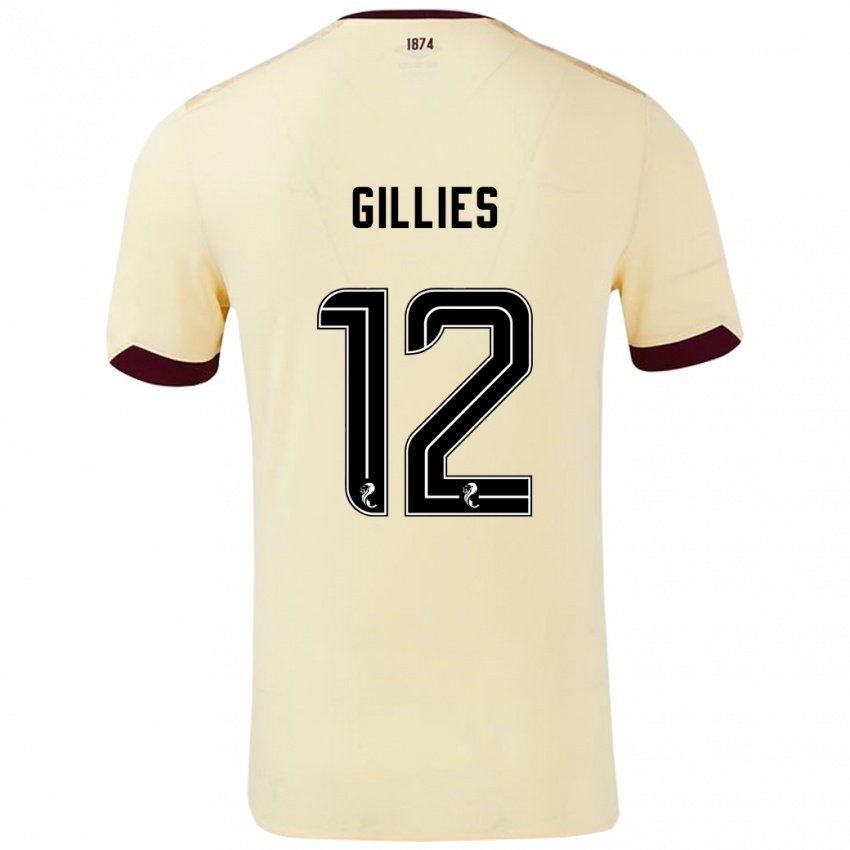 Niño Camiseta Matthew Gillies #12 Crema Burdeos 2ª Equipación 2024/25 La Camisa Argentina