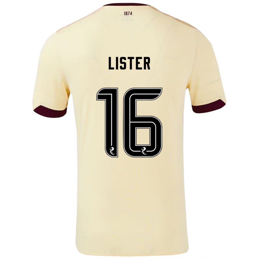 Niño Camiseta Henry Lister #16 Crema Burdeos 2ª Equipación 2024/25 La Camisa Argentina