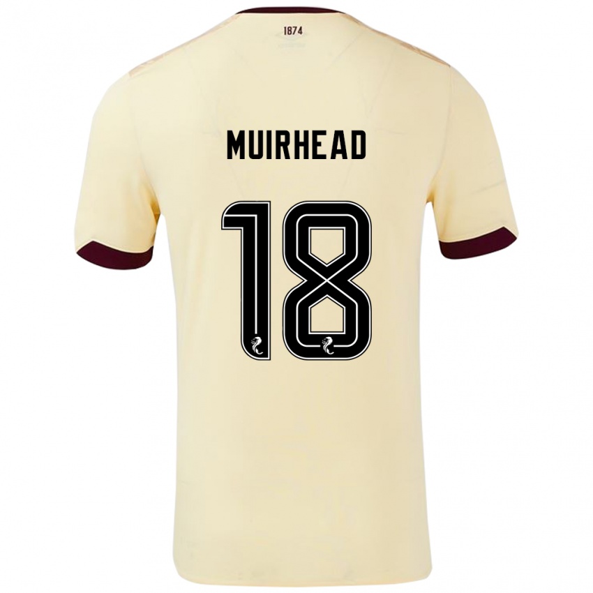 Niño Camiseta Owen Muirhead #18 Crema Burdeos 2ª Equipación 2024/25 La Camisa Argentina