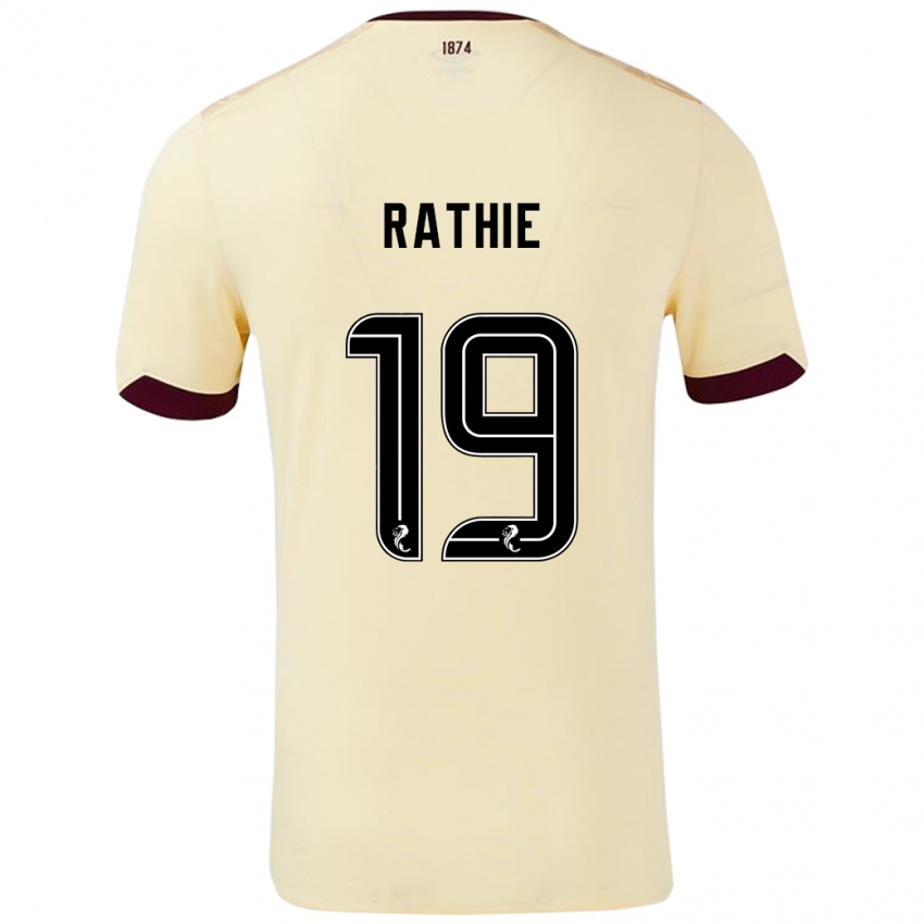 Niño Camiseta Luke Rathie #19 Crema Burdeos 2ª Equipación 2024/25 La Camisa Argentina