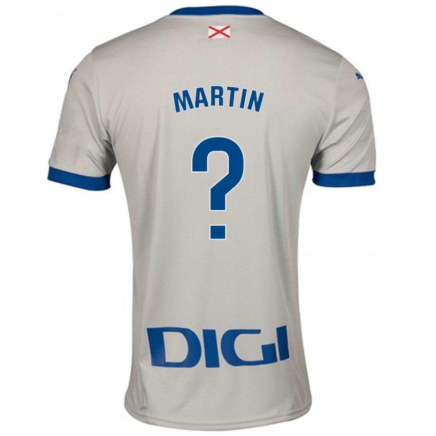 Niño Camiseta Carlos Martin #0 Gris Claro 2ª Equipación 2024/25 La Camisa Argentina