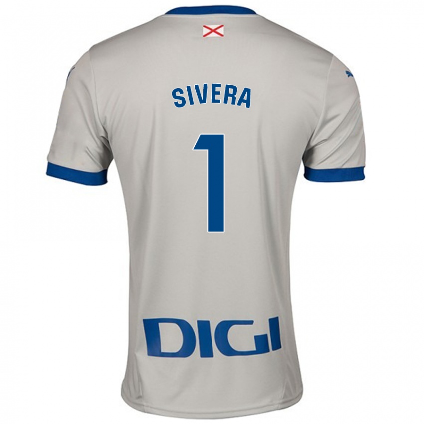 Niño Camiseta Antonio Sivera #1 Gris Claro 2ª Equipación 2024/25 La Camisa Argentina