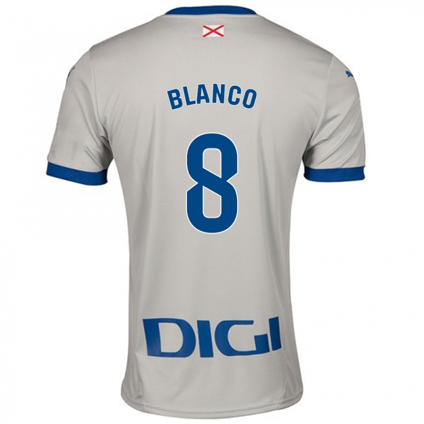 Niño Camiseta Antonio Blanco #8 Gris Claro 2ª Equipación 2024/25 La Camisa Argentina