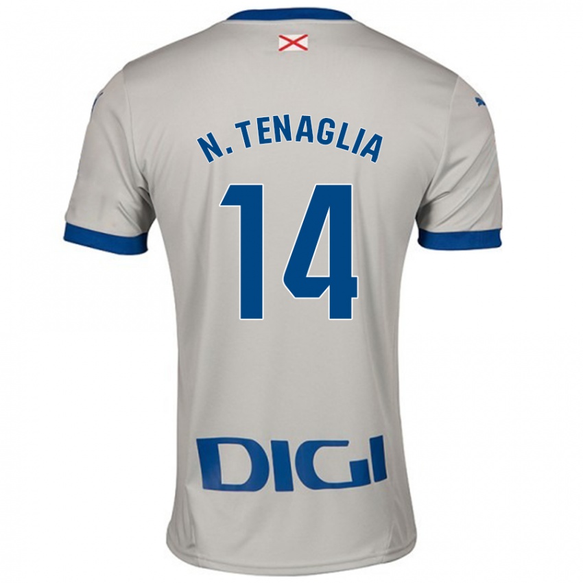 Niño Camiseta Nahuel Tenaglia #14 Gris Claro 2ª Equipación 2024/25 La Camisa Argentina