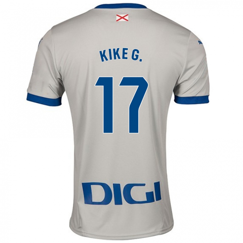 Niño Camiseta Kike García #17 Gris Claro 2ª Equipación 2024/25 La Camisa Argentina