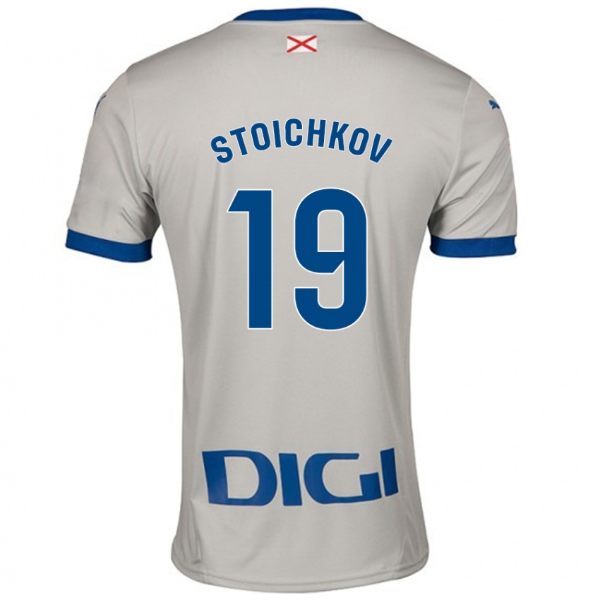 Niño Camiseta Stoichkov #19 Gris Claro 2ª Equipación 2024/25 La Camisa Argentina