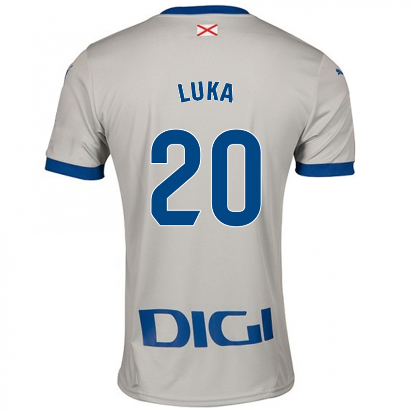 Niño Camiseta Luka Romero #20 Gris Claro 2ª Equipación 2024/25 La Camisa Argentina