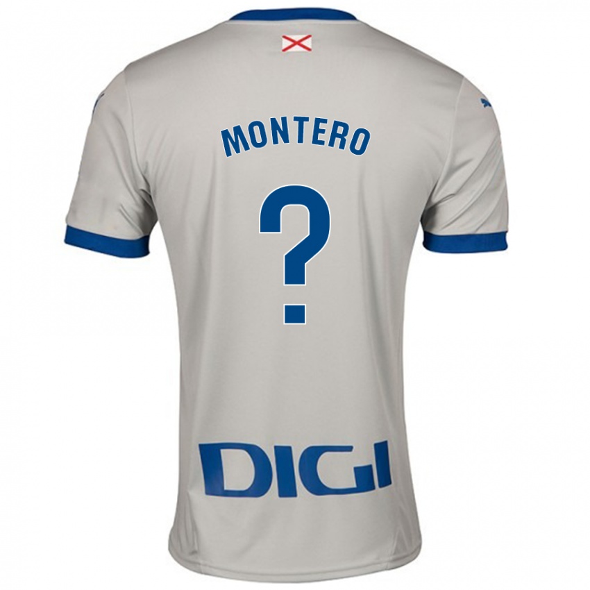 Niño Camiseta Rubén Montero #0 Gris Claro 2ª Equipación 2024/25 La Camisa Argentina