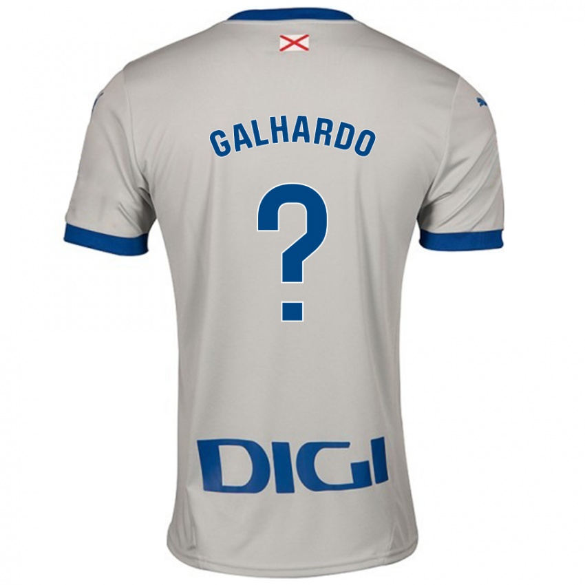 Niño Camiseta Tiago Galhardo #0 Gris Claro 2ª Equipación 2024/25 La Camisa Argentina