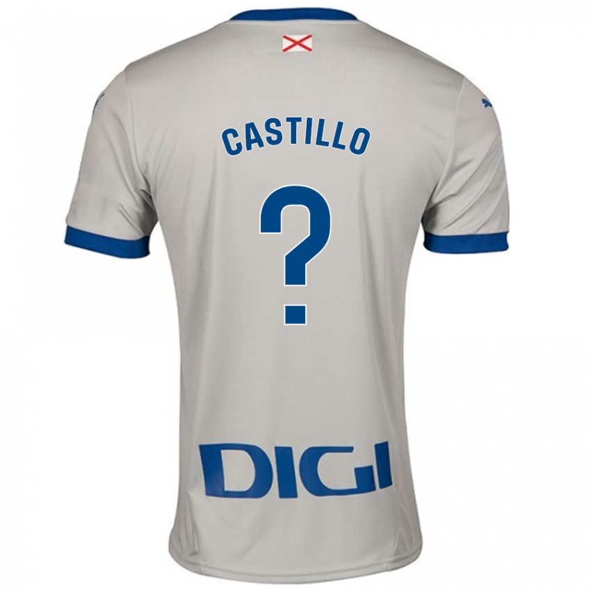 Niño Camiseta Adrián Castillo #0 Gris Claro 2ª Equipación 2024/25 La Camisa Argentina