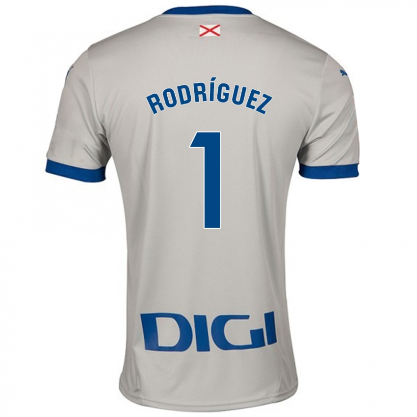 Niño Camiseta Adrián Rodríguez #1 Gris Claro 2ª Equipación 2024/25 La Camisa Argentina