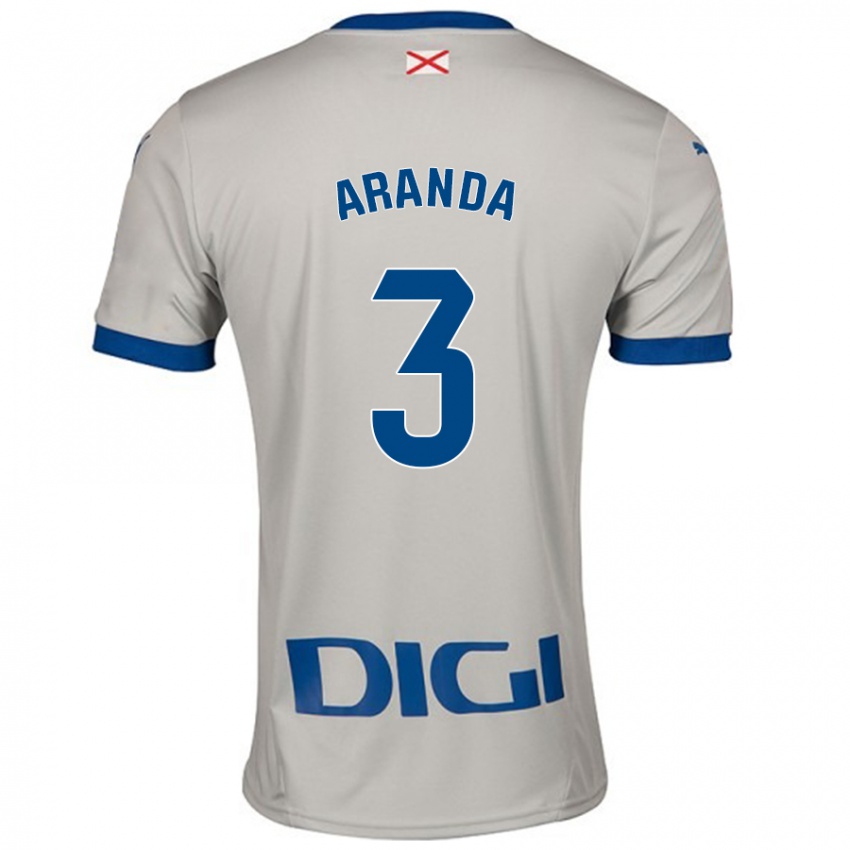 Niño Camiseta Miguel Aranda #3 Gris Claro 2ª Equipación 2024/25 La Camisa Argentina