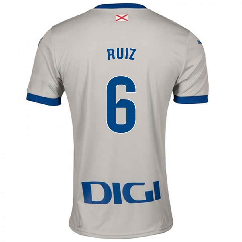 Niño Camiseta Markel Ruiz #6 Gris Claro 2ª Equipación 2024/25 La Camisa Argentina