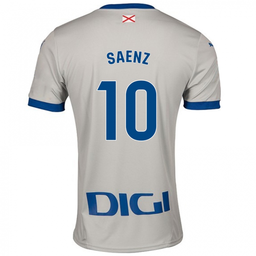 Niño Camiseta Iñaki Saenz #10 Gris Claro 2ª Equipación 2024/25 La Camisa Argentina