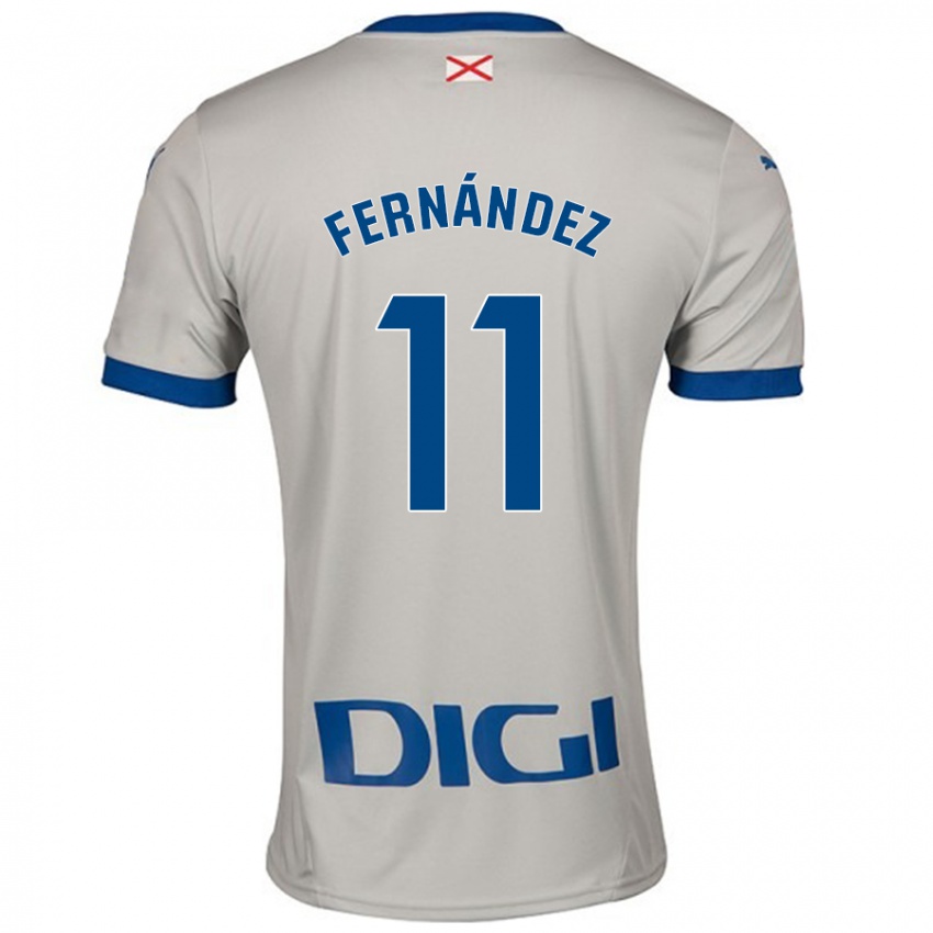 Niño Camiseta Imanol Fernández #11 Gris Claro 2ª Equipación 2024/25 La Camisa Argentina