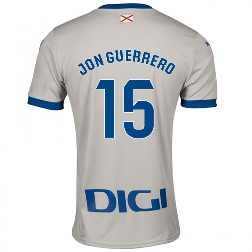 Niño Camiseta Julen Jon Guerrero #15 Gris Claro 2ª Equipación 2024/25 La Camisa Argentina