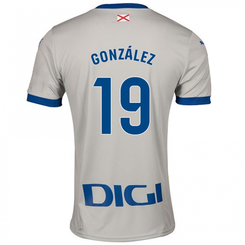 Niño Camiseta Aimar González #19 Gris Claro 2ª Equipación 2024/25 La Camisa Argentina