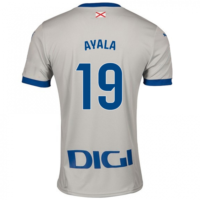 Niño Camiseta Axel Ayala #19 Gris Claro 2ª Equipación 2024/25 La Camisa Argentina