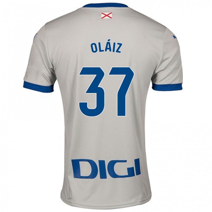 Niño Camiseta Xanet Oláiz #37 Gris Claro 2ª Equipación 2024/25 La Camisa Argentina