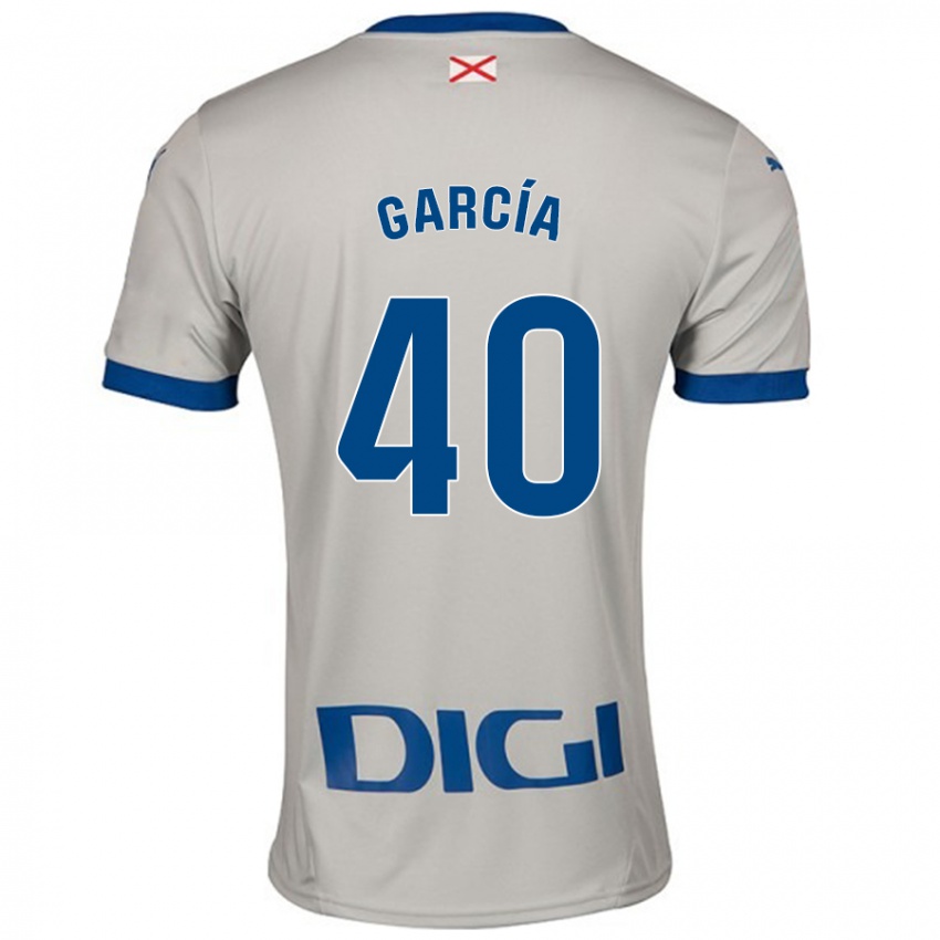 Niño Camiseta Álvaro García #40 Gris Claro 2ª Equipación 2024/25 La Camisa Argentina