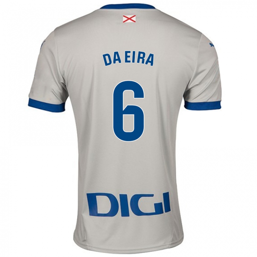 Niño Camiseta Stefanie Da Eira #6 Gris Claro 2ª Equipación 2024/25 La Camisa Argentina