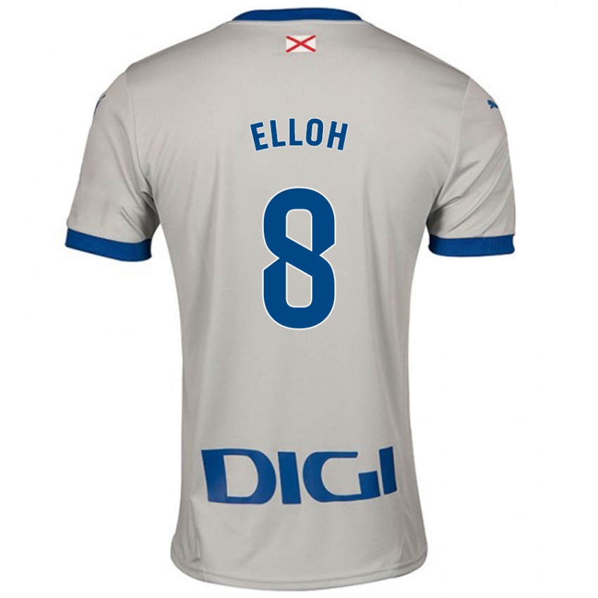 Niño Camiseta Rebecca Elloh #8 Gris Claro 2ª Equipación 2024/25 La Camisa Argentina