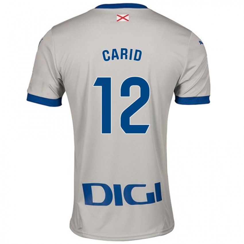 Niño Camiseta Andrea Carid #12 Gris Claro 2ª Equipación 2024/25 La Camisa Argentina