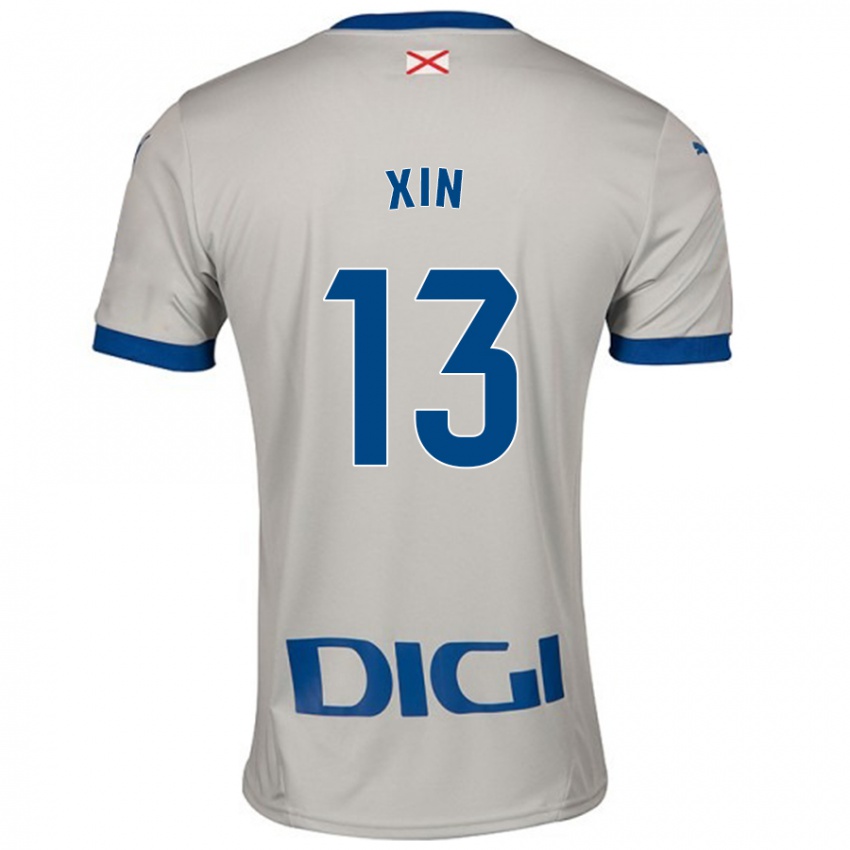 Niño Camiseta Jana Xin #13 Gris Claro 2ª Equipación 2024/25 La Camisa Argentina