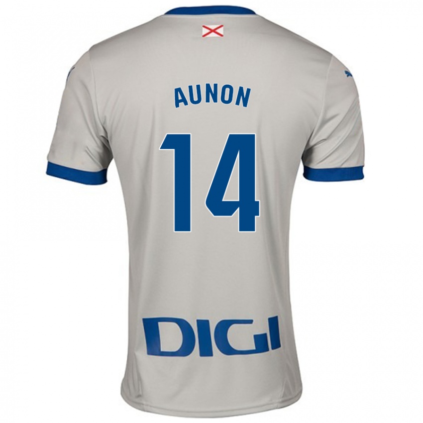 Niño Camiseta Cristina Auñón #14 Gris Claro 2ª Equipación 2024/25 La Camisa Argentina