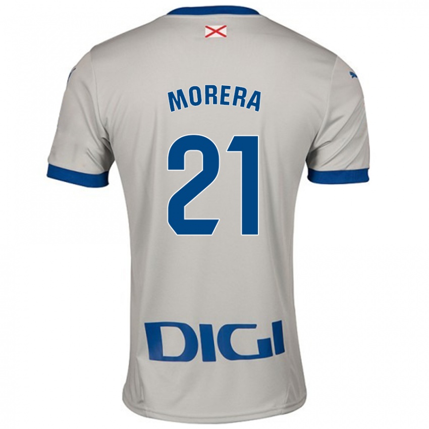 Niño Camiseta Carla Morera #21 Gris Claro 2ª Equipación 2024/25 La Camisa Argentina