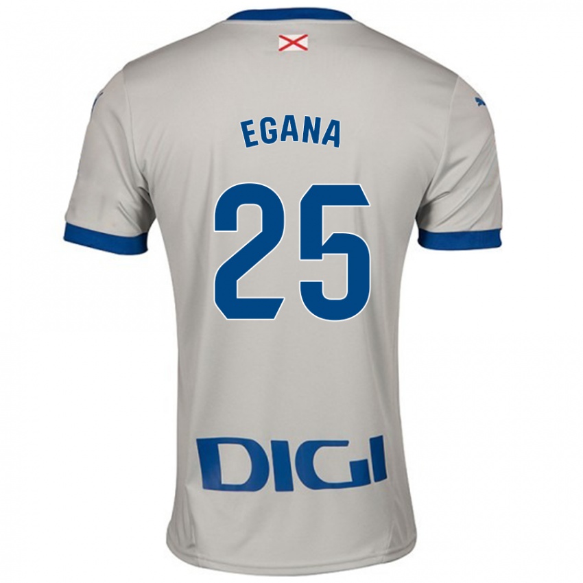 Niño Camiseta Eider Egaña #25 Gris Claro 2ª Equipación 2024/25 La Camisa Argentina