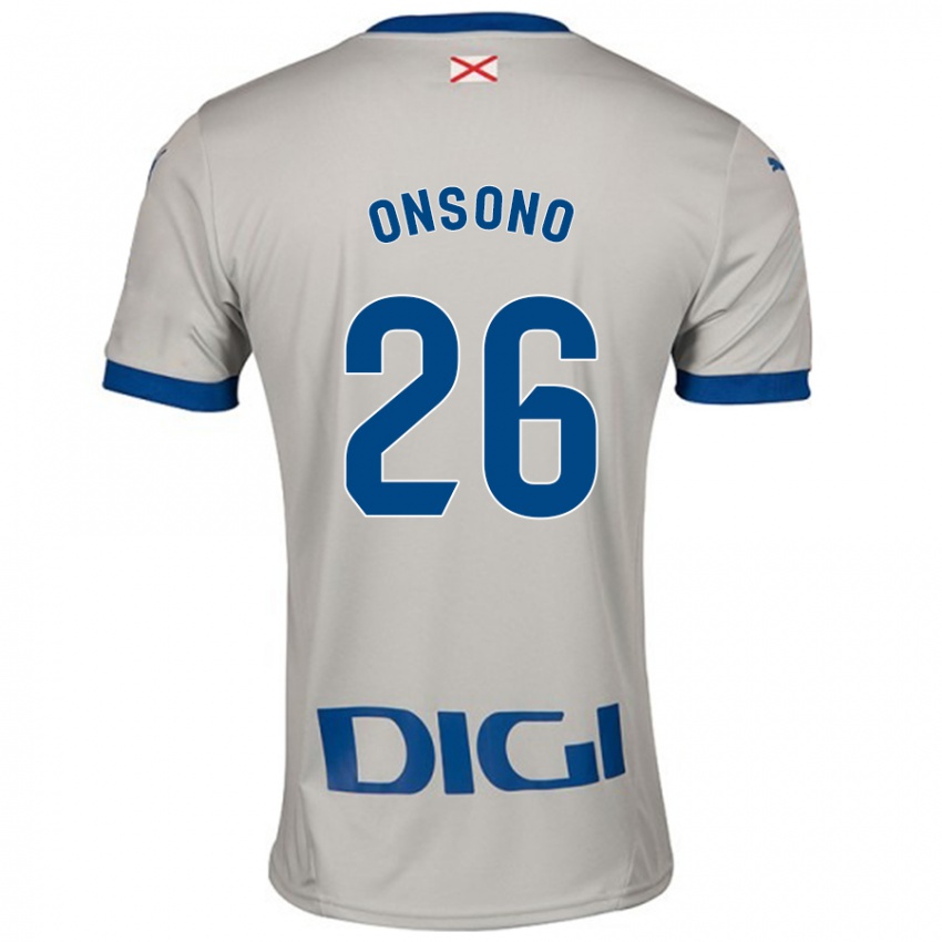 Niño Camiseta Lorea Onsoño #26 Gris Claro 2ª Equipación 2024/25 La Camisa Argentina