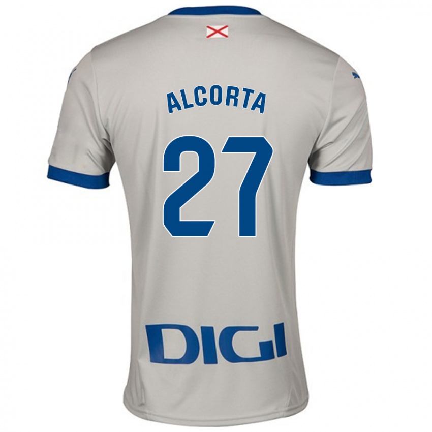 Niño Camiseta Alaitz Alcorta #27 Gris Claro 2ª Equipación 2024/25 La Camisa Argentina