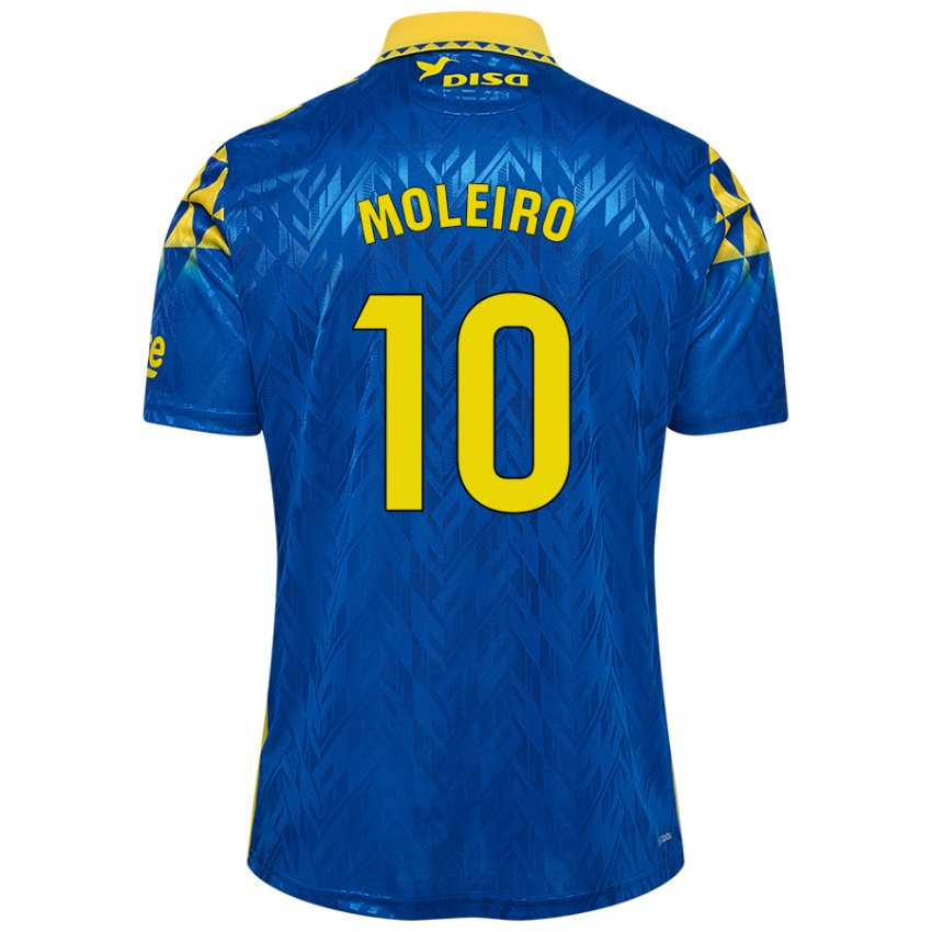 Niño Camiseta Alberto Moleiro #10 Azul Amarillo 2ª Equipación 2024/25 La Camisa Argentina