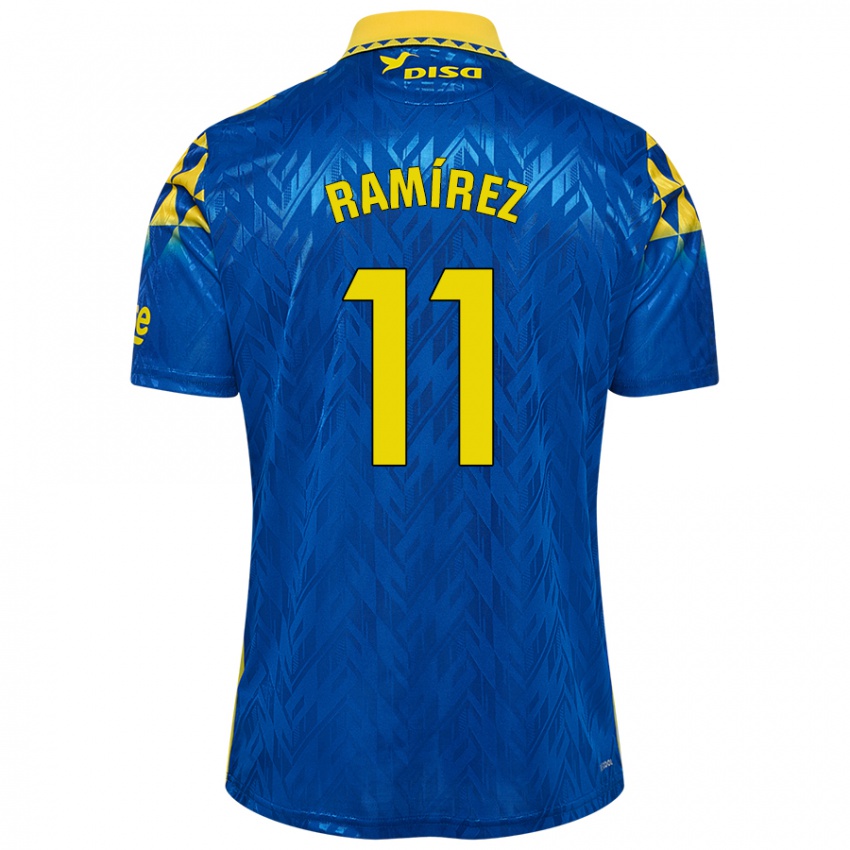 Niño Camiseta Benito Ramírez #11 Azul Amarillo 2ª Equipación 2024/25 La Camisa Argentina