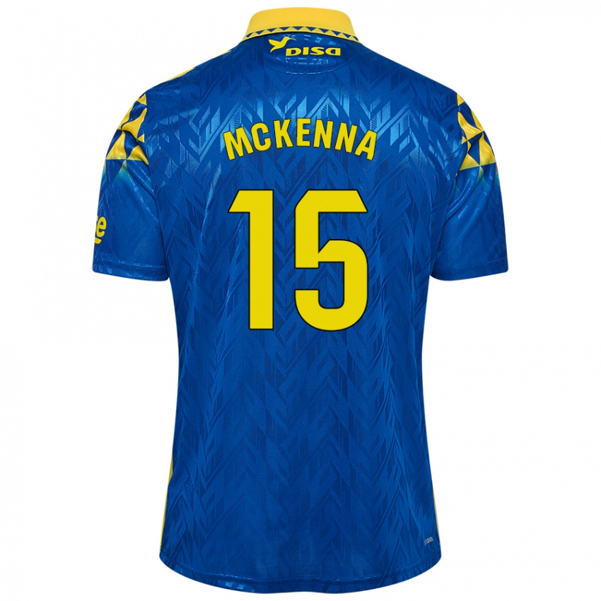 Niño Camiseta Scott Mckenna #15 Azul Amarillo 2ª Equipación 2024/25 La Camisa Argentina